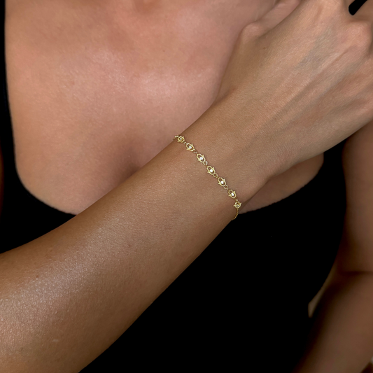 925 Gümüş | Sıralı Hamsa Figürlü Bileklik