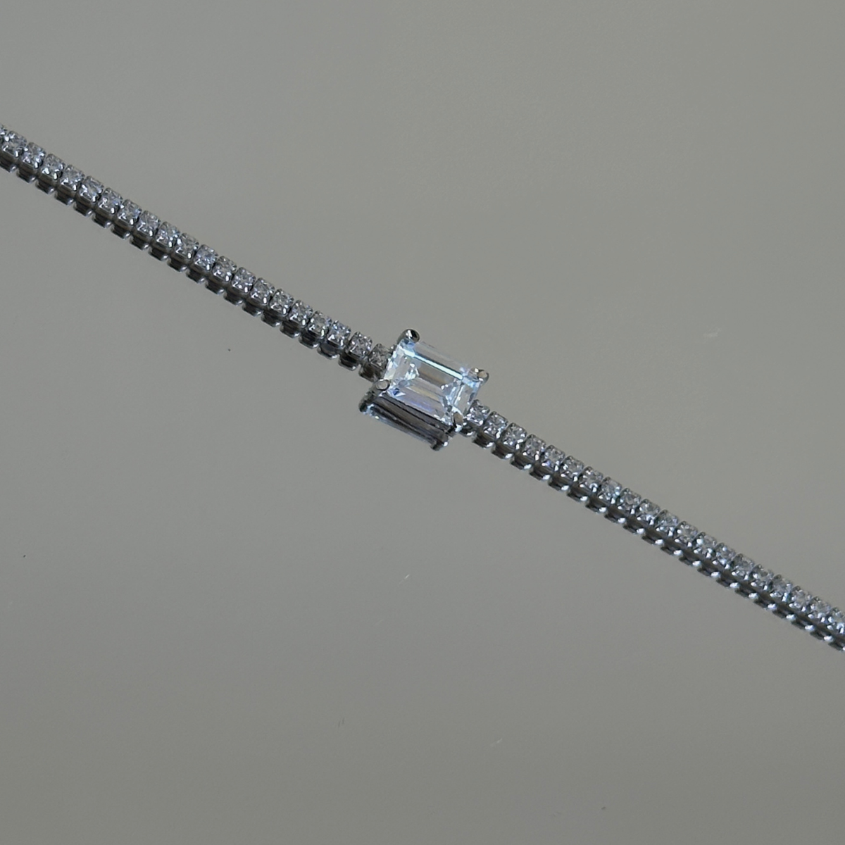 925 Gümüş | Baget Taşlı Su Yolu Bileklik