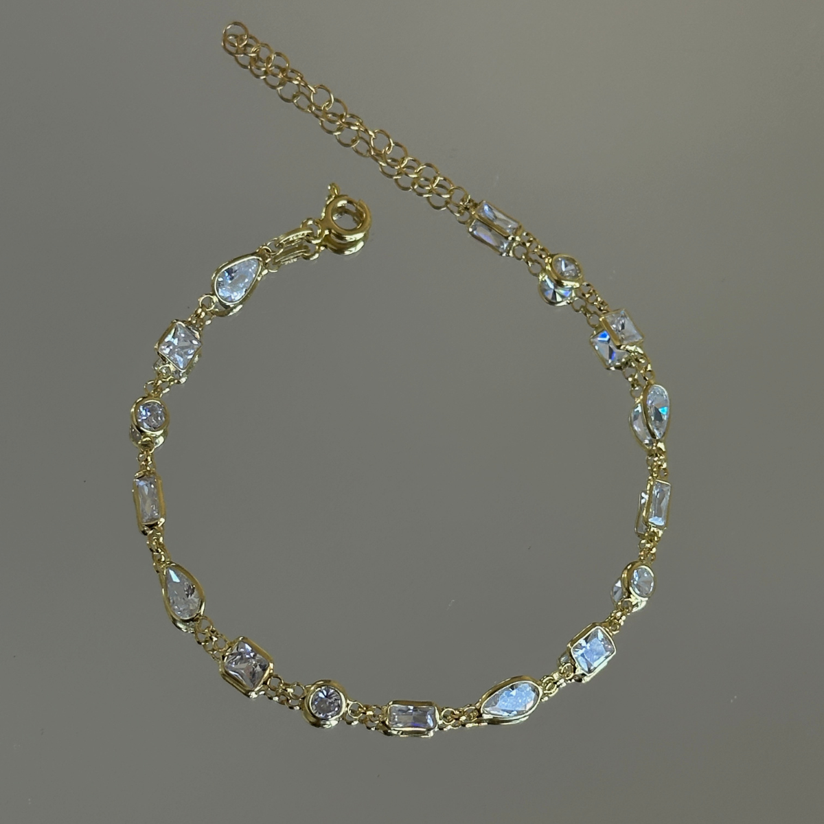 925 Gümüş | Şekilli Taşlı Bileklik