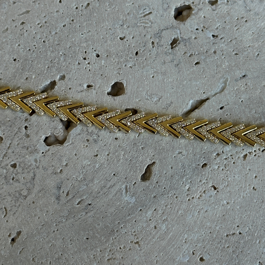 925 Gümüş | Taşlı Balık Sırtı Bileklik