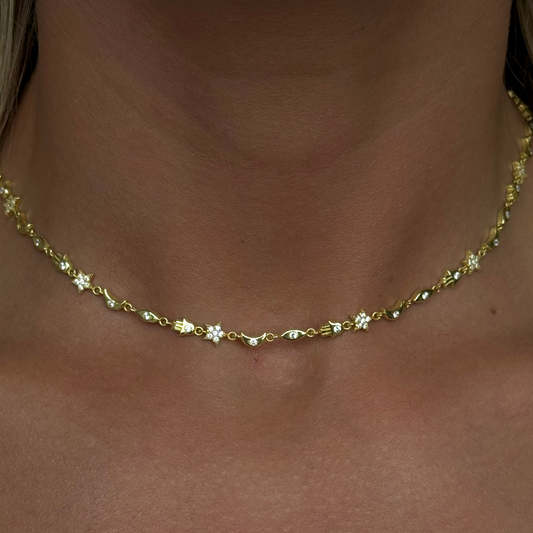 925 Gümüş | Karma Figürlü Mix Choker
