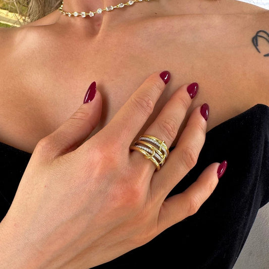 925 Gümüş | 5'li Orbit Yüzük