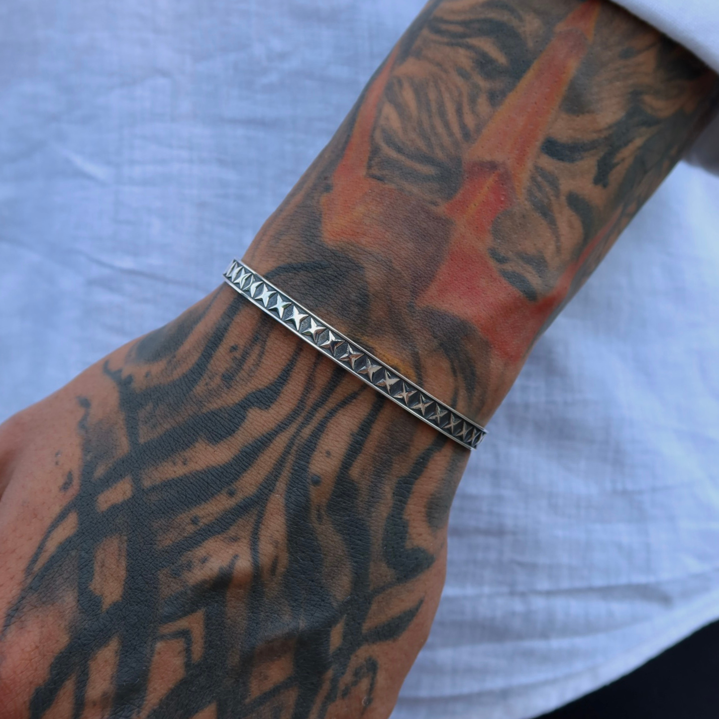 925 Gümüş | Vintage Star Kelepçe