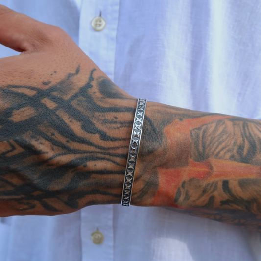 925 Gümüş | Vintage Star Kelepçe