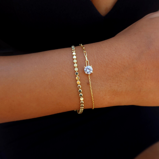 925 Gümüş | Sıralı Daire Bileklik