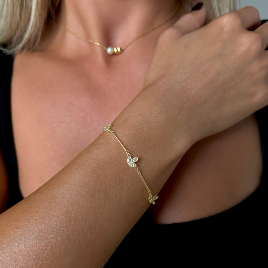 925 Gümüş | Lotus Figürlü Bileklik