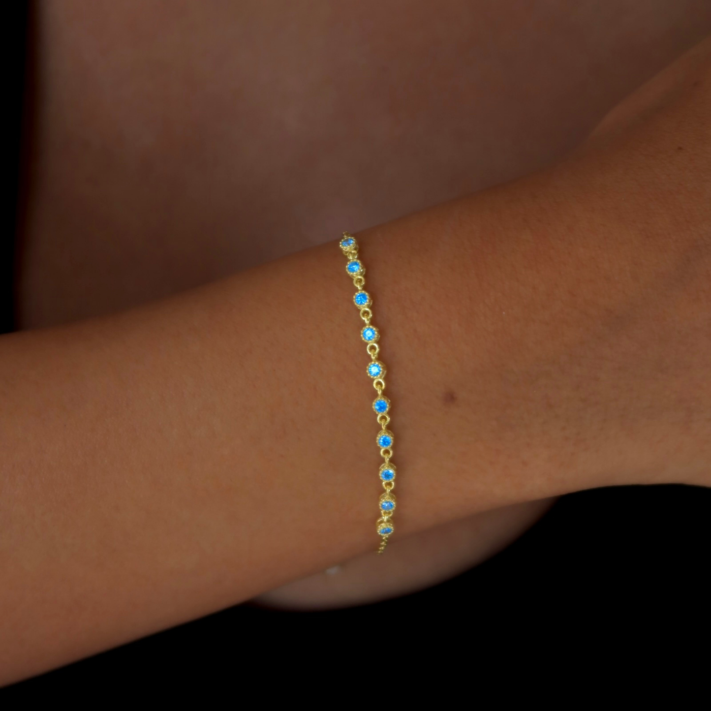 925 Gümüş | Blue Drops Bileklik