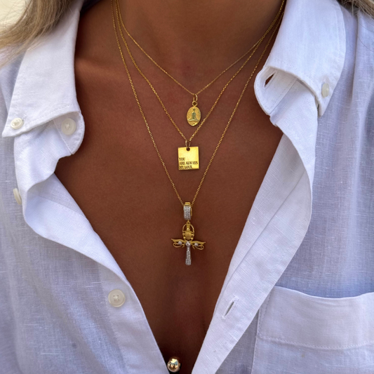 925 Gümüş | Scarab Ankh Kolye