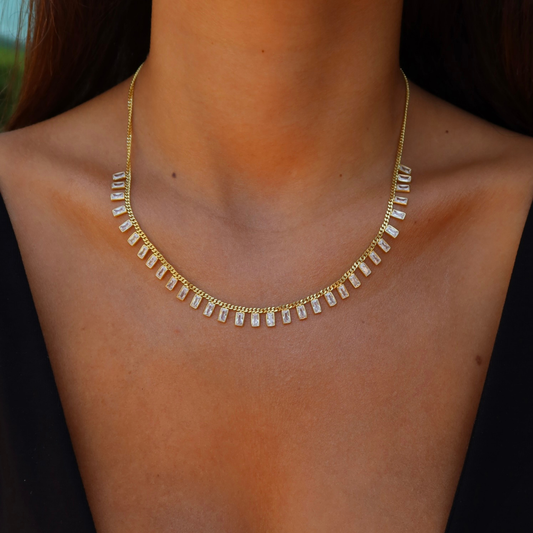 925 Gümüş | Gurmet Zincir-Zirkon Taşlı Kolye