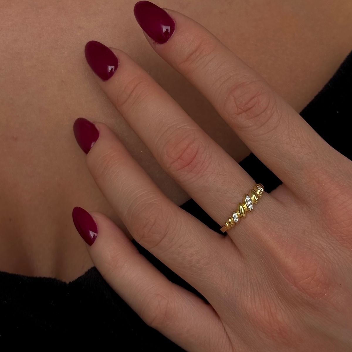 925 Gümüş | Minimal Taşlı İnce Yüzük