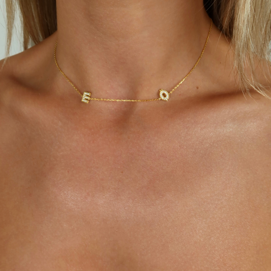 925 Gümüş | 2 Harfli Köprücük Kolye