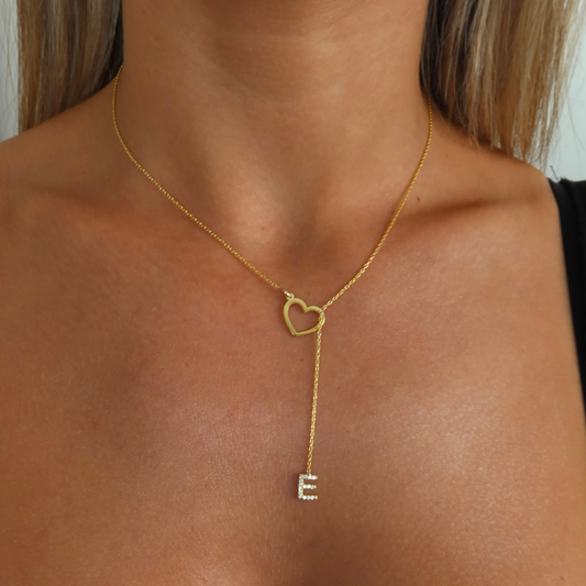 925 Gümüş | Kalpli Harf Y Kolye