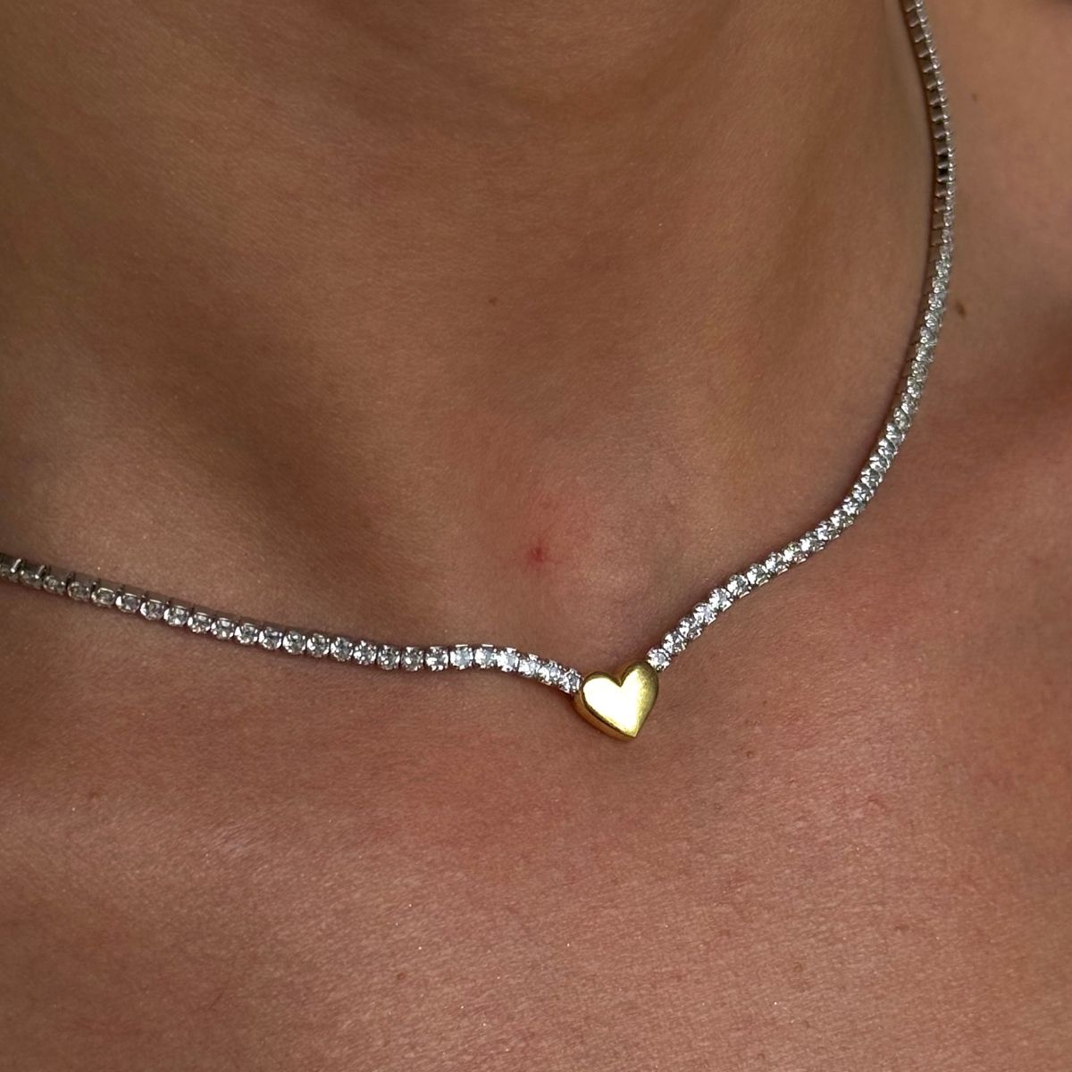 925 Gümüş | Kalpli Su Yolu Kolye