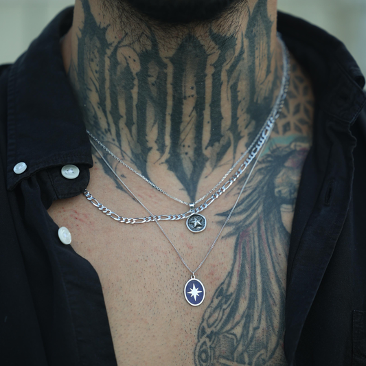 925 Gümüş | Black Star Kolye