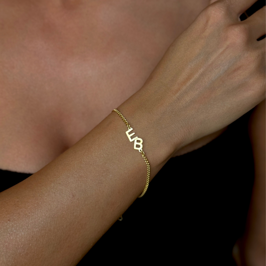 925 Gümüş | 2 Harfli Gurmet Bileklik