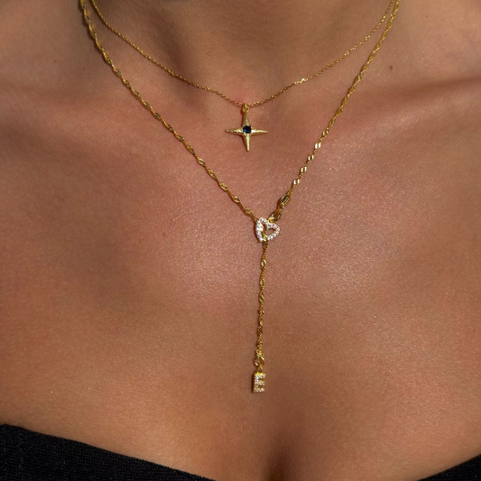 925 Gümüş | Zirkon Taşlı Kalpli Harf Y Kolye