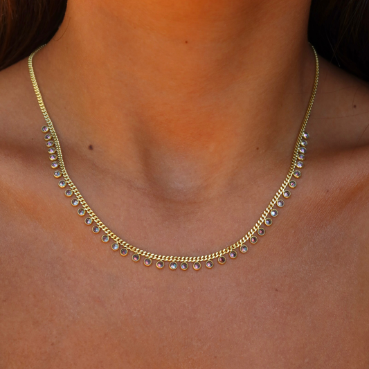 925 Gümüş | Gurmet Renkli Mini Taş Kolye