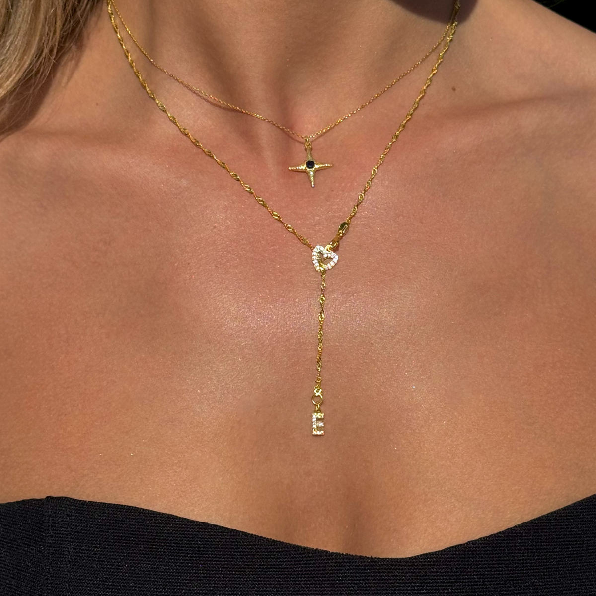 925 Gümüş | Zirkon Taşlı Kalpli Harf Y Kolye