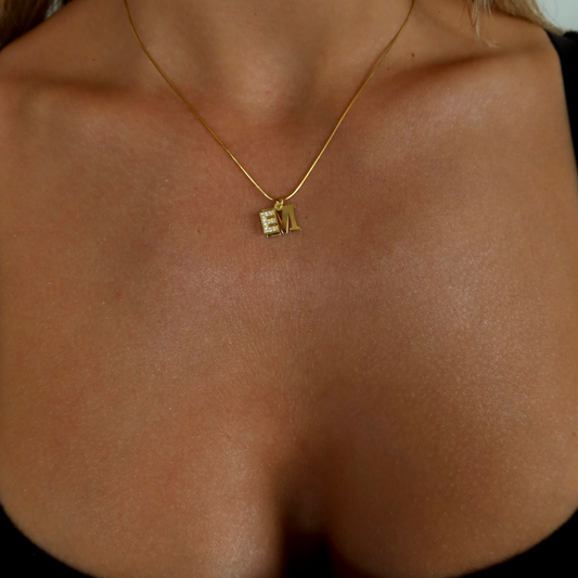 925 Gümüş | Minimal İki Harfli Kolye