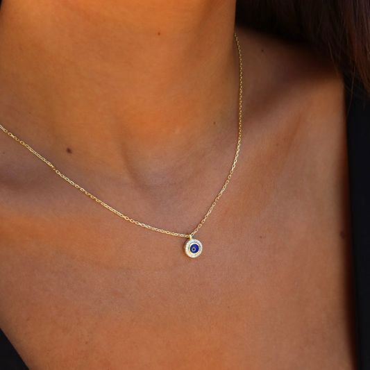 925 Gümüş | Taşlı Nazar Kolye