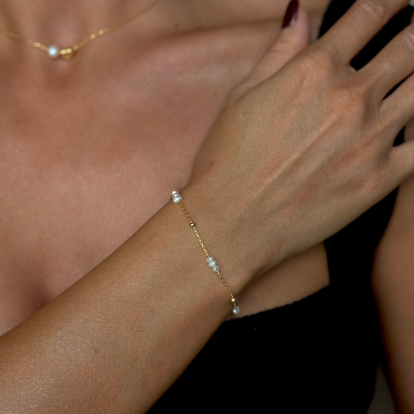 925 Gümüş | İncili Bileklik