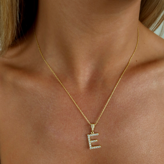 925 Gümüş | Taşlı Harf Kolye