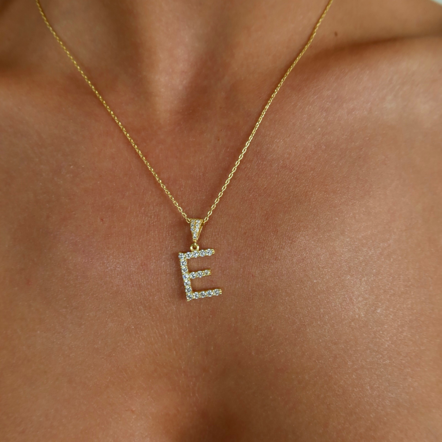 925 Gümüş | Taşlı Harf Kolye