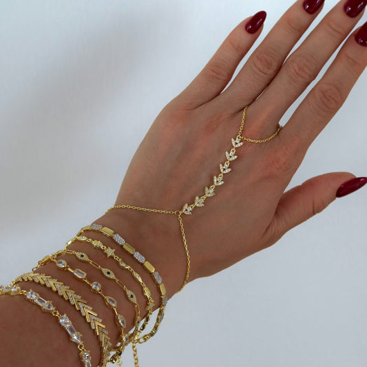 925 Gümüş | Sıralı Taşlı Lotus Şahmeran