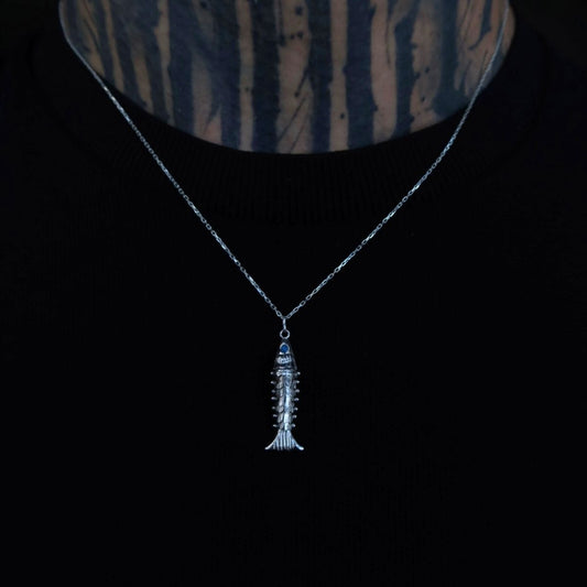 925 Gümüş | Üç Boyutlu Hareketli Balık Kolye