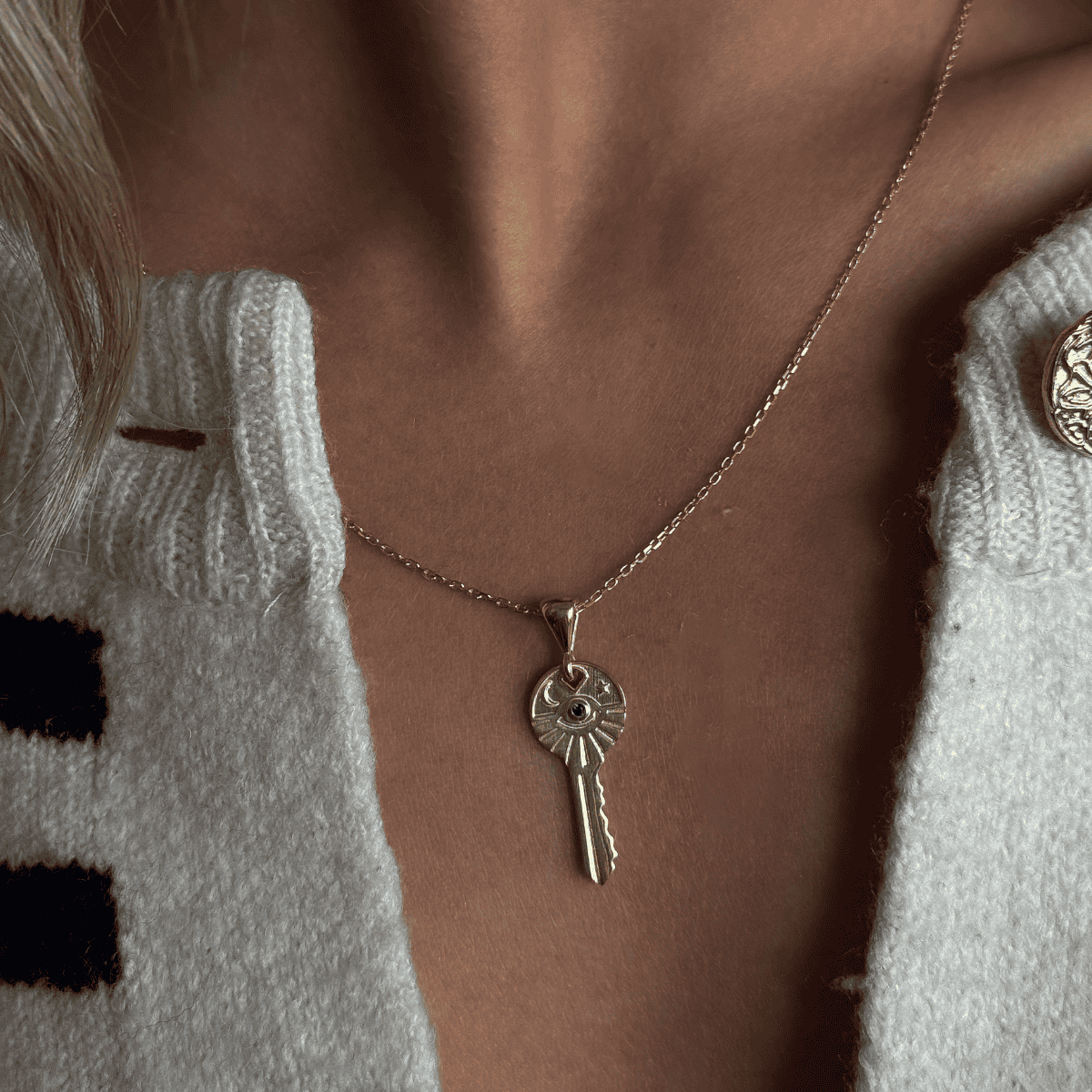 925 Gümüş | Kalbin Anahtarı Kolye