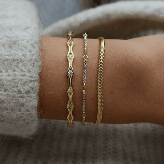 925 Gümüş | Sıralı Su Yolu Bileklik