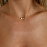 925 Gümüş | Minimal İncili Kalp Kolye