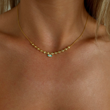 925 Gümüş | Sıralı Kalpli Nazar Kolye