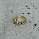 925 Gümüş | Minimal Taşlı İnce Yüzük