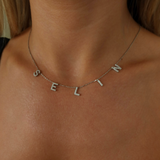 925 Gümüş | Taşlı İsim Zincir Kolye