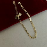 925 Gümüş | Harfli Figaro Bileklik(Tekli)