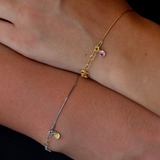 925 Gümüş | Doğum Ayı Taşlı İnce İtalyan Bileklik(Tekli)