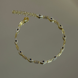 925 Gümüş | Taşlı Göz Figürlü Bileklik