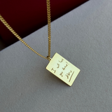 925 Gümüş | Kendi El Yazın ile İstediğini Yazdır-Çizdir Plaka Kolye