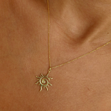 925 Gümüş | Spiral Güneş Kolye