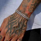 925 Gümüş | Full Taşlı Cuban Bileklik