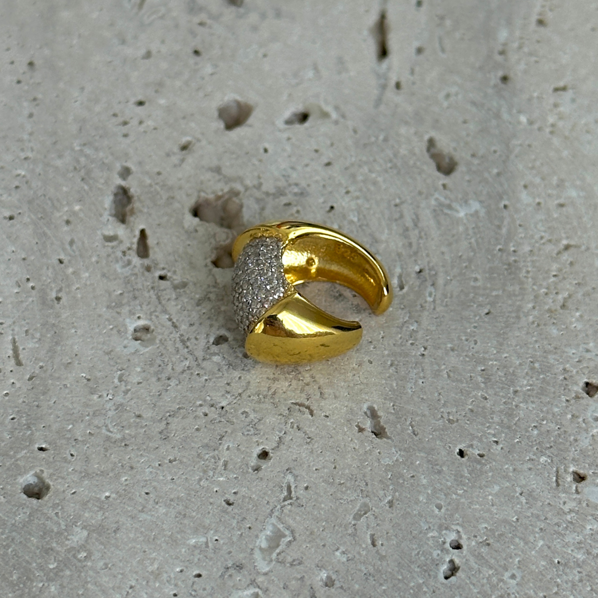 925 Gümüş | Ortası Taşlı Serenay Ear Cuff
