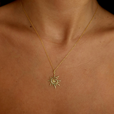 925 Gümüş | Spiral Güneş Kolye