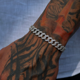 925 Gümüş | Full Taşlı Cuban Bileklik