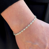 925 Gümüş | Mina Kare Taşlı Bileklik