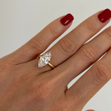 925 Gümüş | Markiz Tek Taş Yüzük