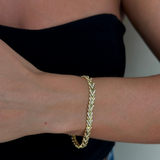 925 Gümüş | Taşlı Balık Sırtı Bileklik