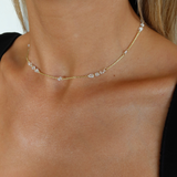 925 Gümüş | Taşlı Zincir Choker