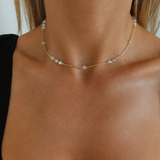 925 Gümüş | Taşlı Zincir Choker