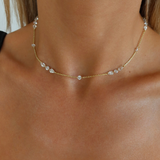 925 Gümüş | Taşlı Zincir Choker